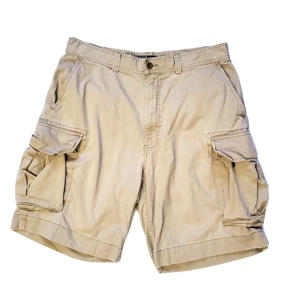 VTG Polo Ralph Lauren 67 Cargo Shorts Men's 35 Beige Outdoor Casual Cotton